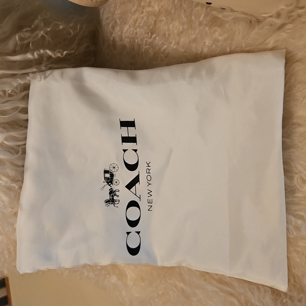 Coach EDIE Signature Embossed Handbag with Rivets - Picture 8 of 12